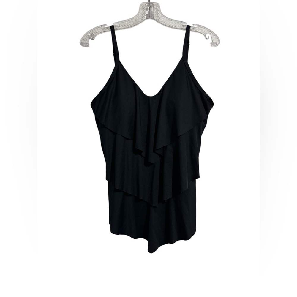 MAGICSUIT By Miraclesuit Modern Rita Tankini Top Black Size 10 READ Swim Vacay - Picture 5 of 10